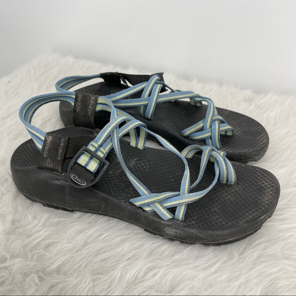 Chaco Women's Sandals - Black and Blue Straps